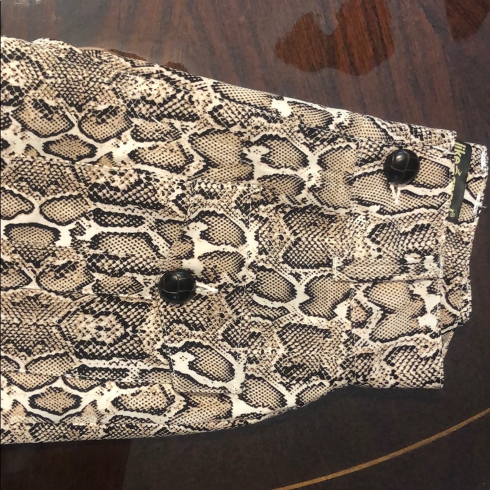 Small Snake Skin trendy high waisted shorts